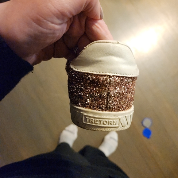 Tretorn Pink Glitter Sneakers Sz 9 - Picture 5 of 5